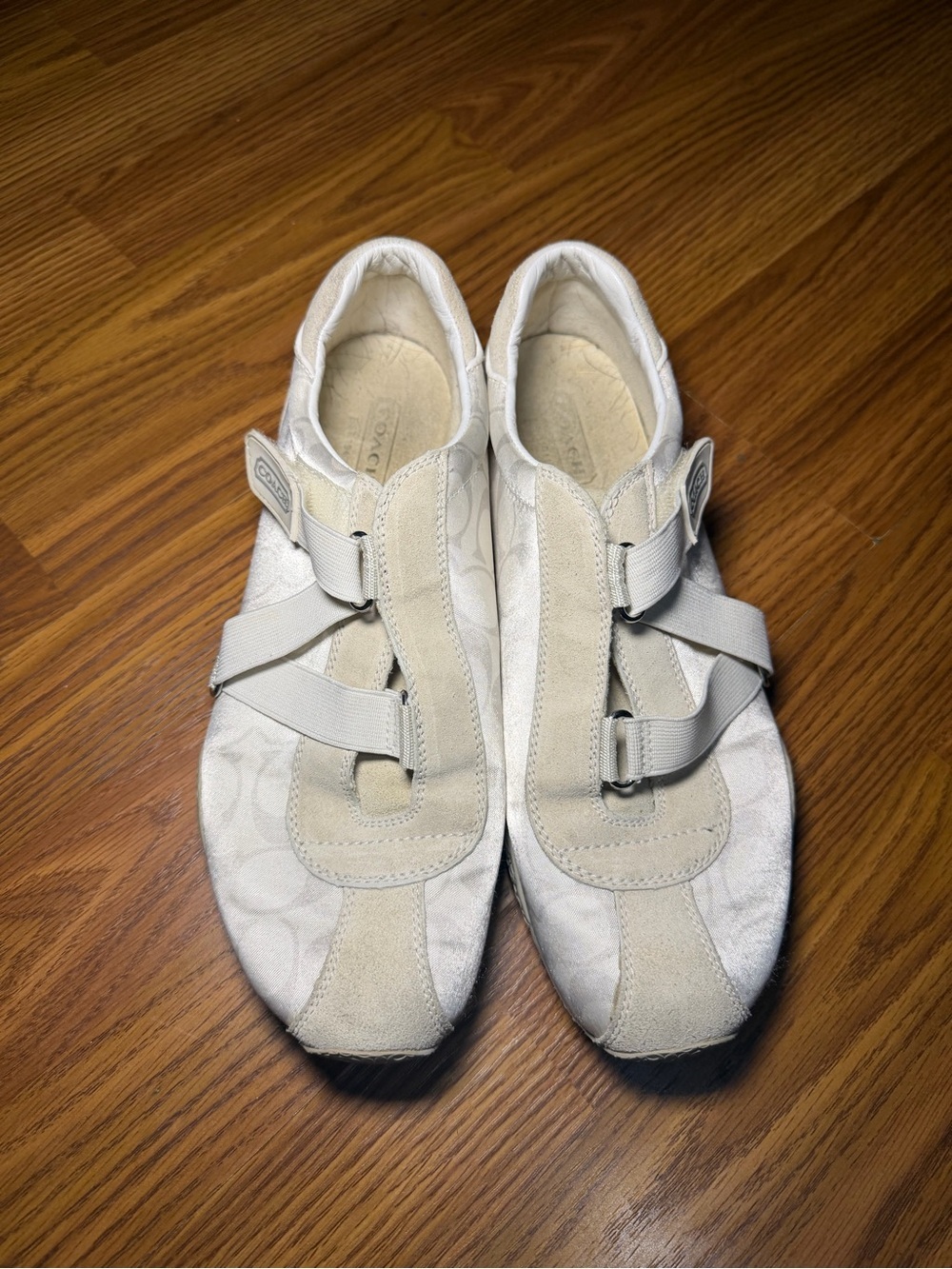 Coach Kyrie sneakers signature jacquard pattern adjustable crisscross strap 10